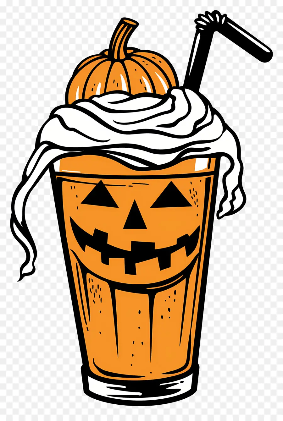 Milk Shake D'halloween，Milk Shake à La Citrouille PNG