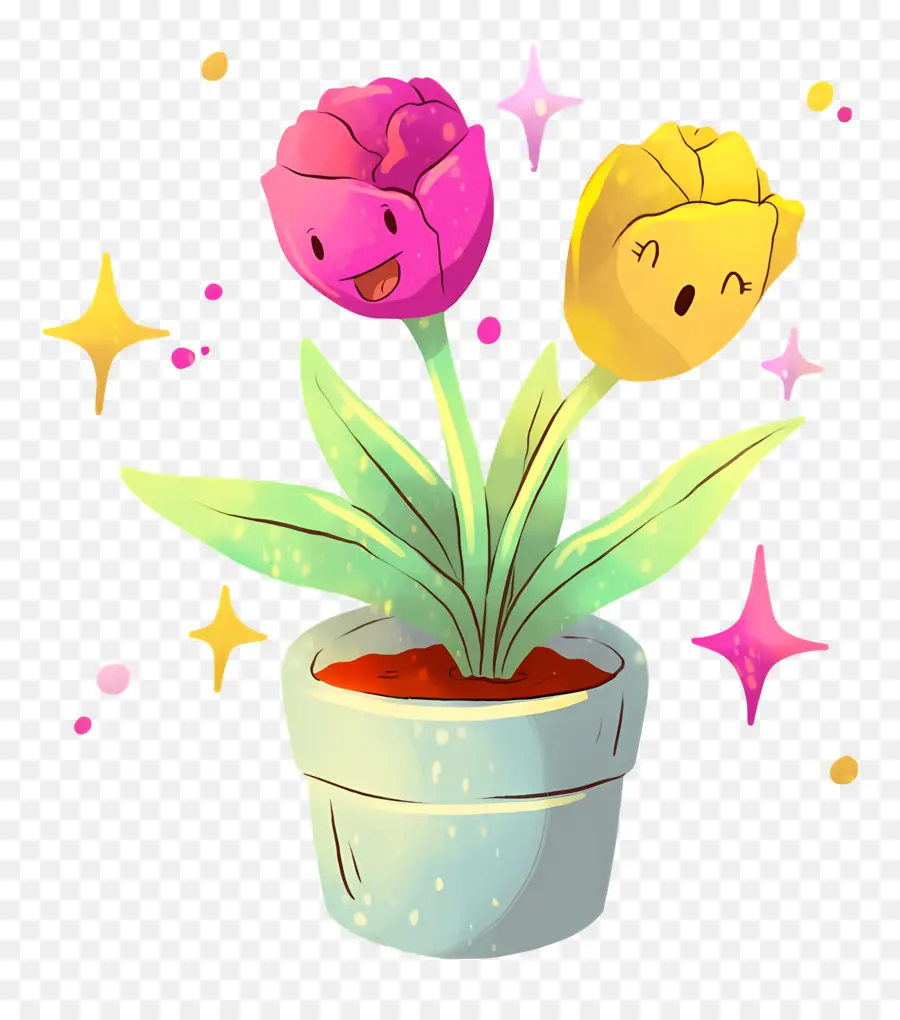 Fleur Emoji，Fleurs Souriantes PNG