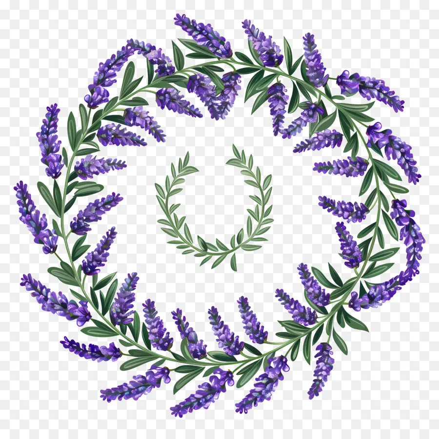 Couronne De Lavande，Feuilles PNG