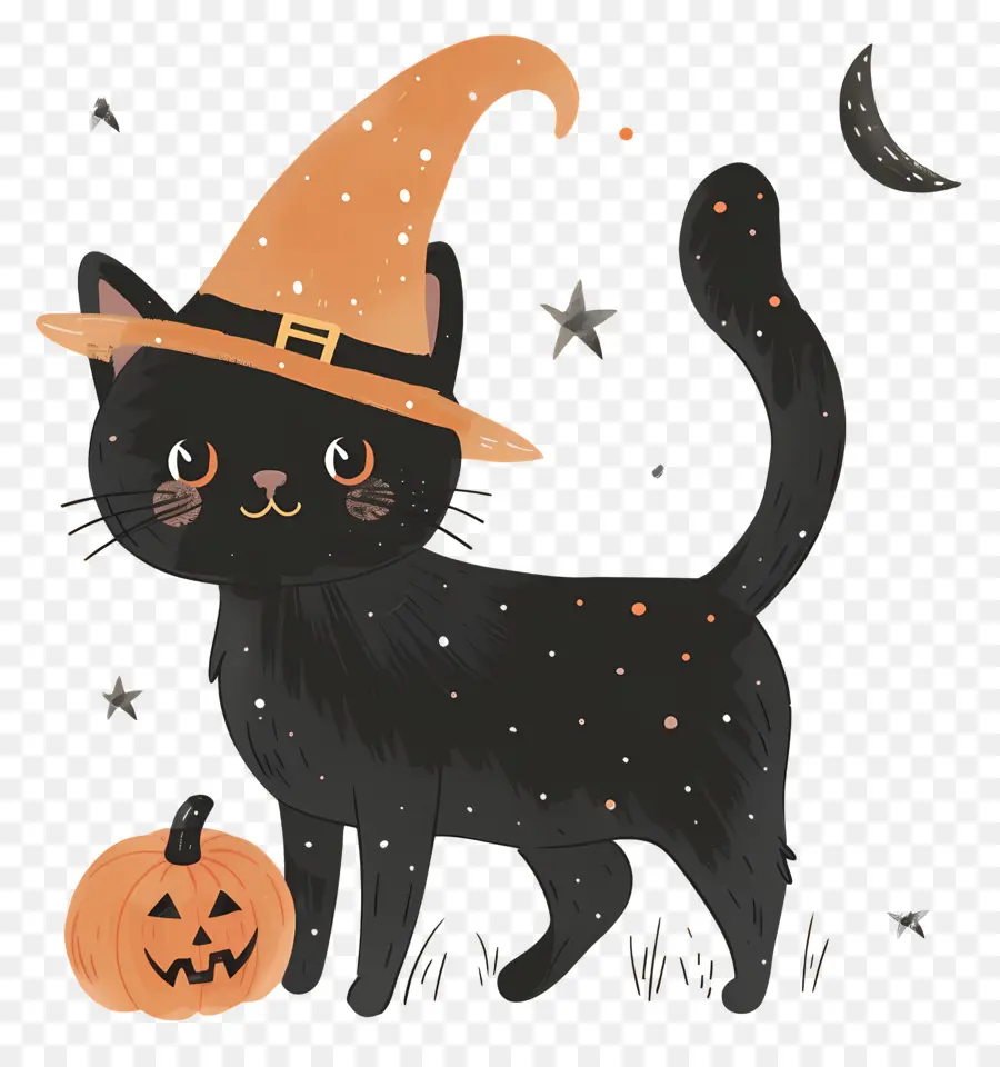 Chat D'halloween，Chat Noir PNG