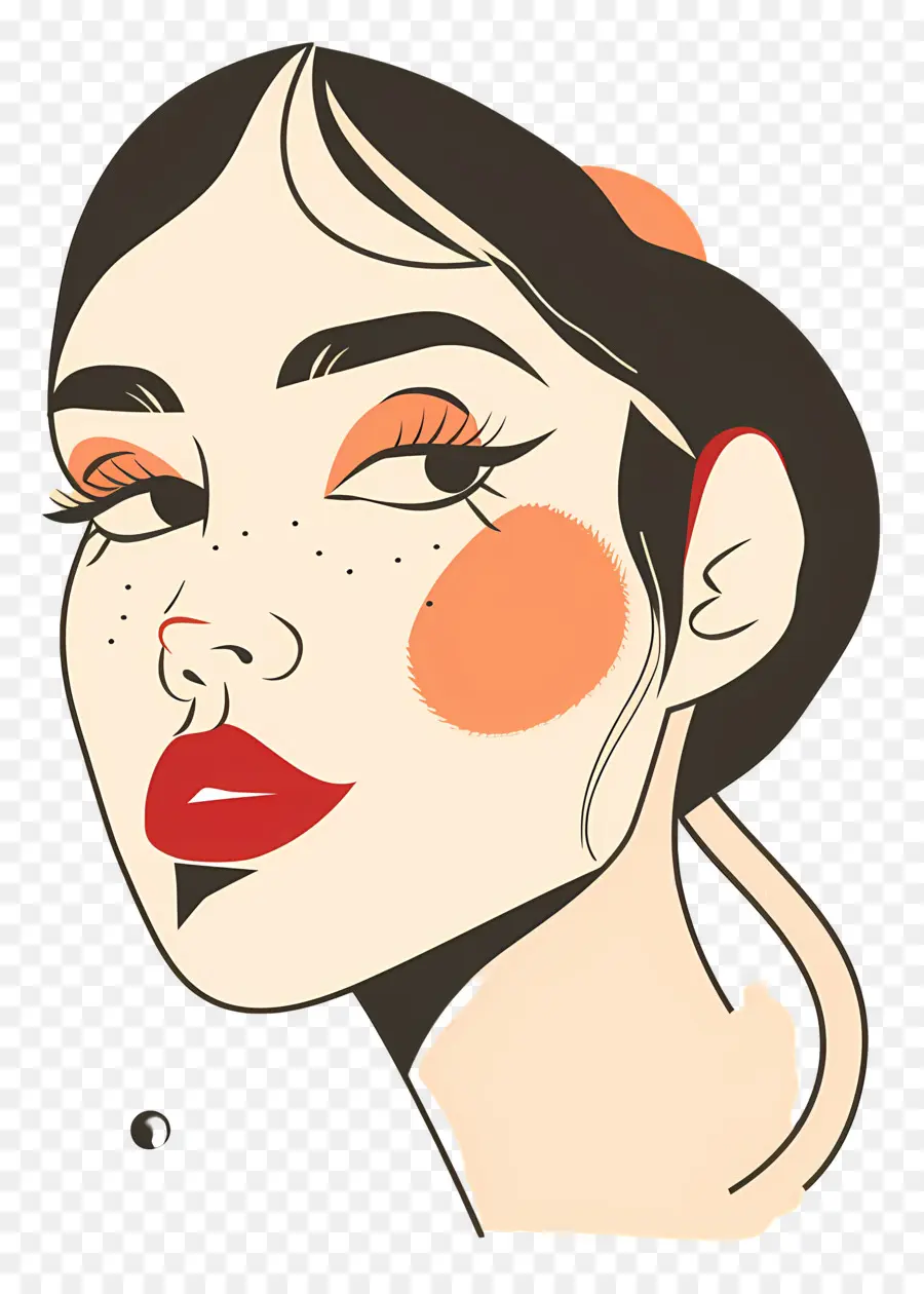 Femme De Maquillage，Visage Stylisé PNG