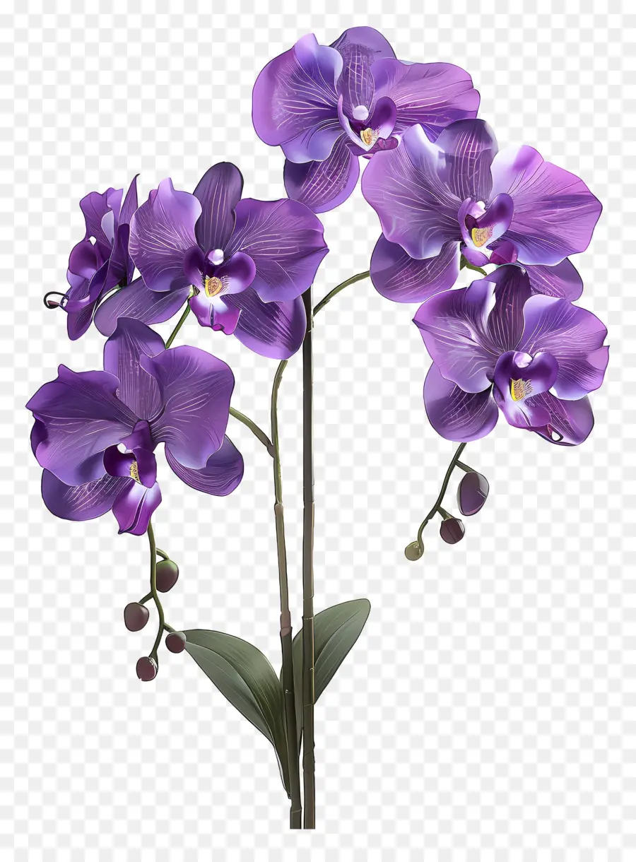 Fleur D'orchidée，Orchidée Violette PNG