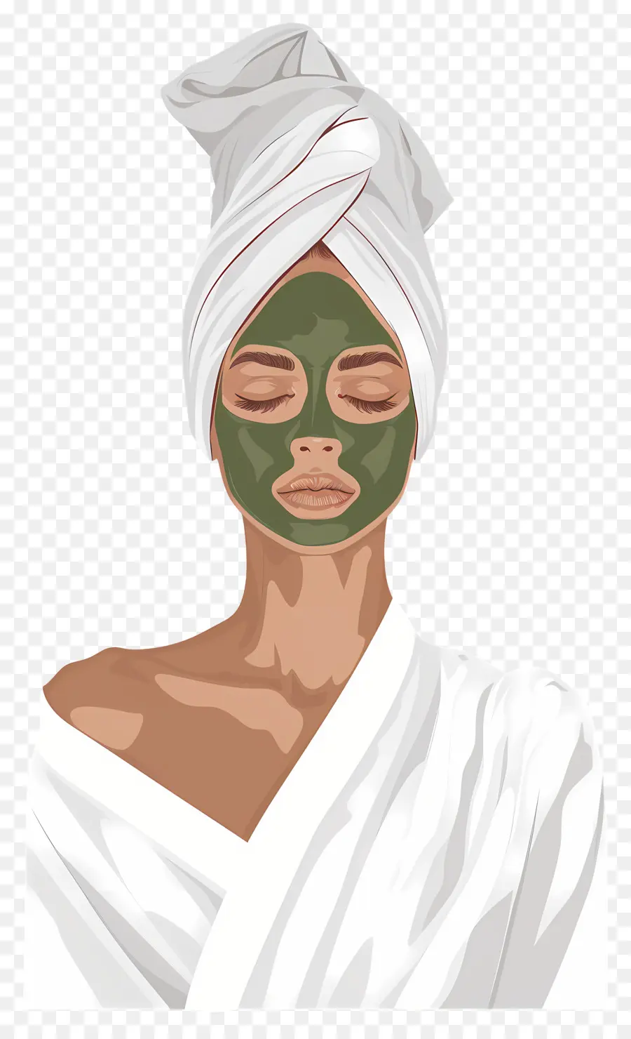 Masque Facial Spa，Femme Avec Masque PNG