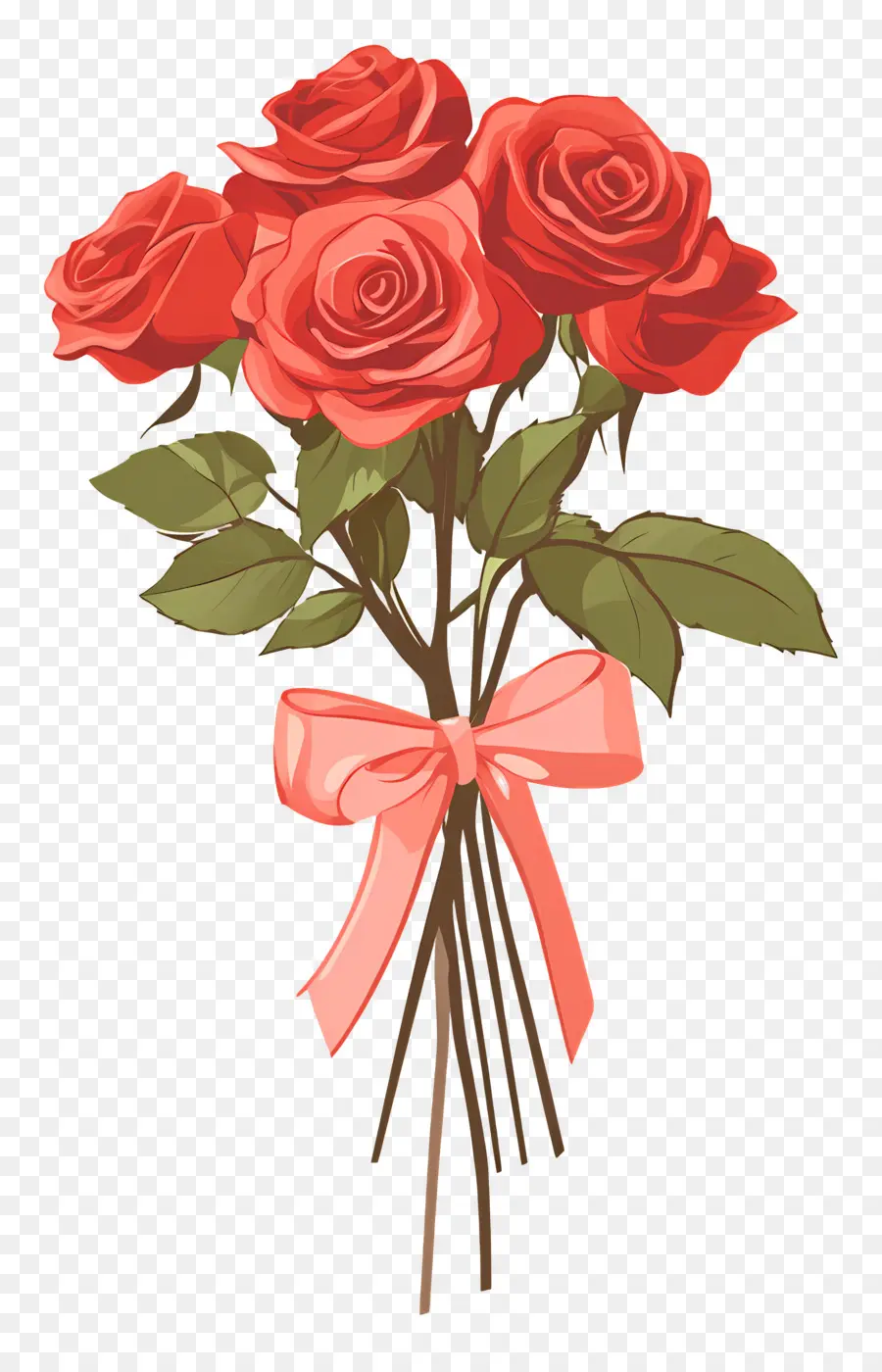 Bouquet De Roses，Roses Rouges PNG