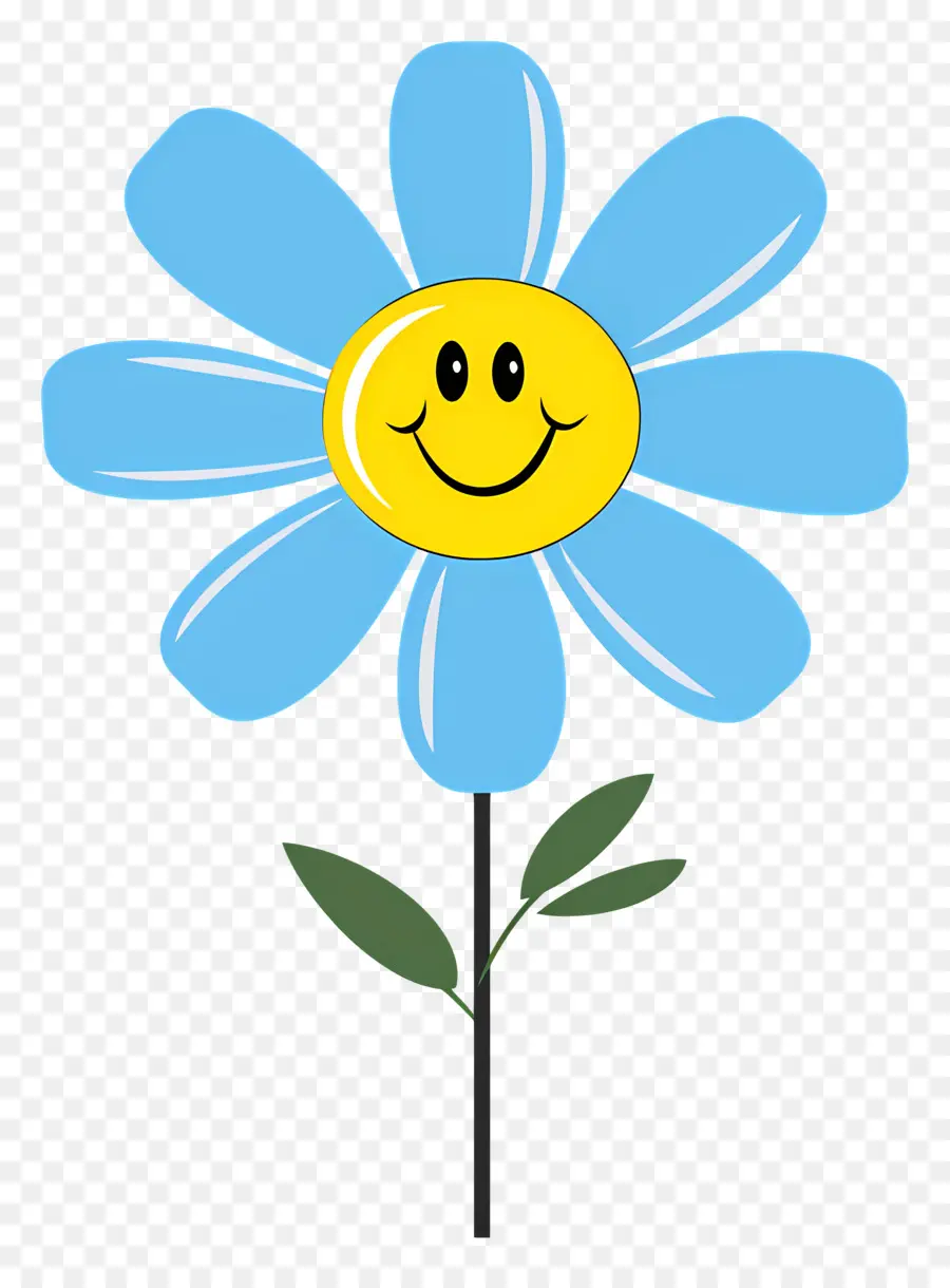 Fleur Emoji，Fleur Bleue PNG