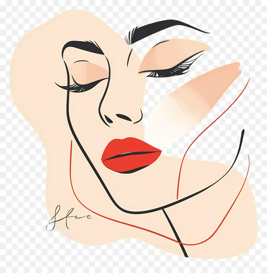 Femme De Maquillage，Visage Abstrait PNG