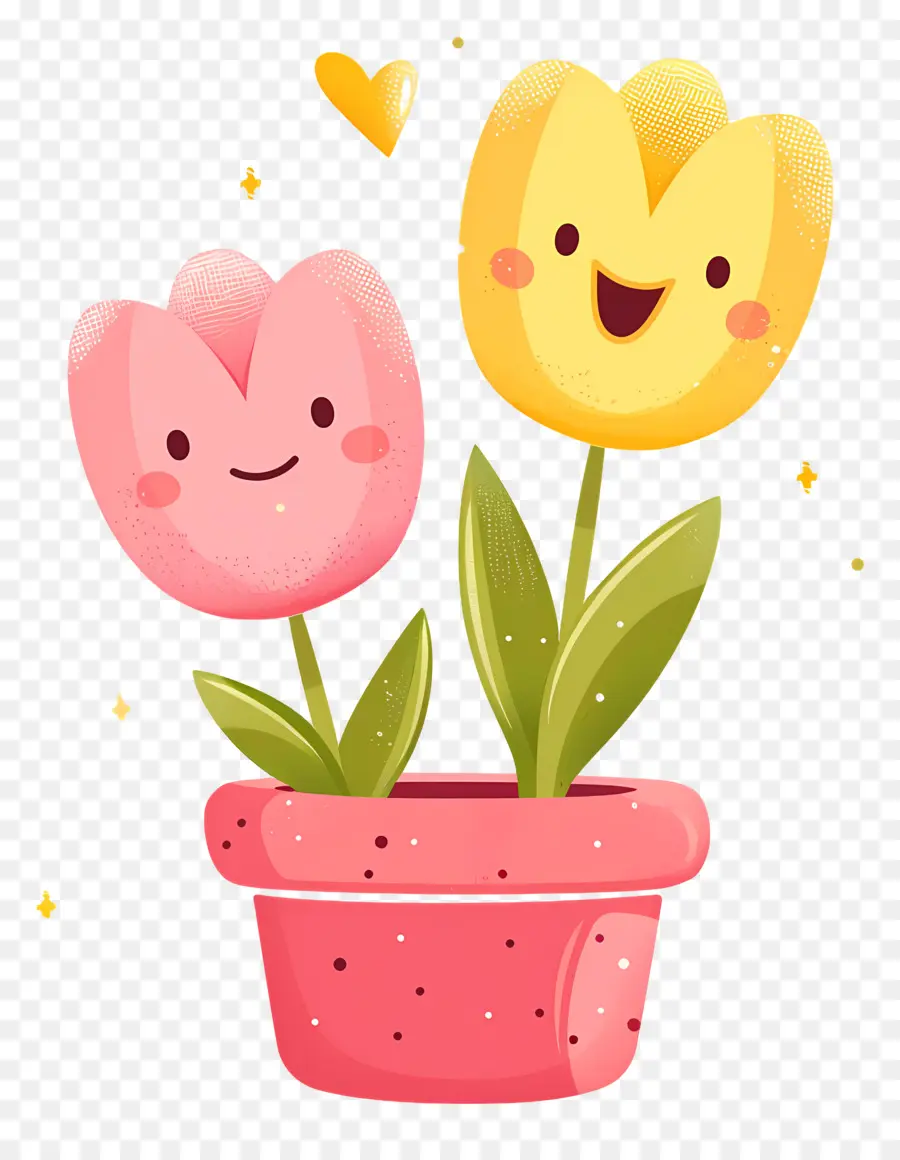 Fleur Emoji，Tulipes Mignonnes PNG