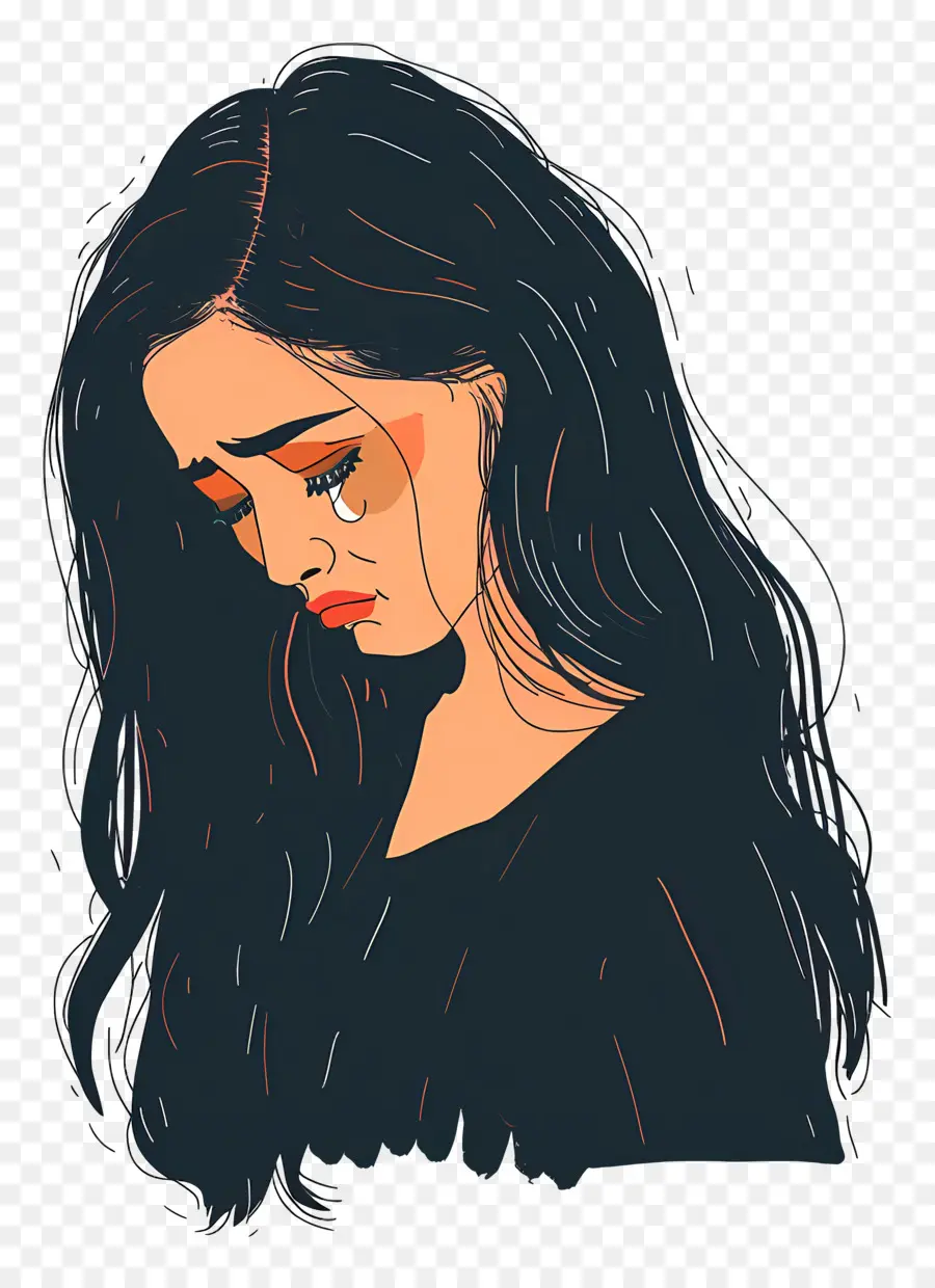 Femme Qui Pleure，Fille Triste PNG