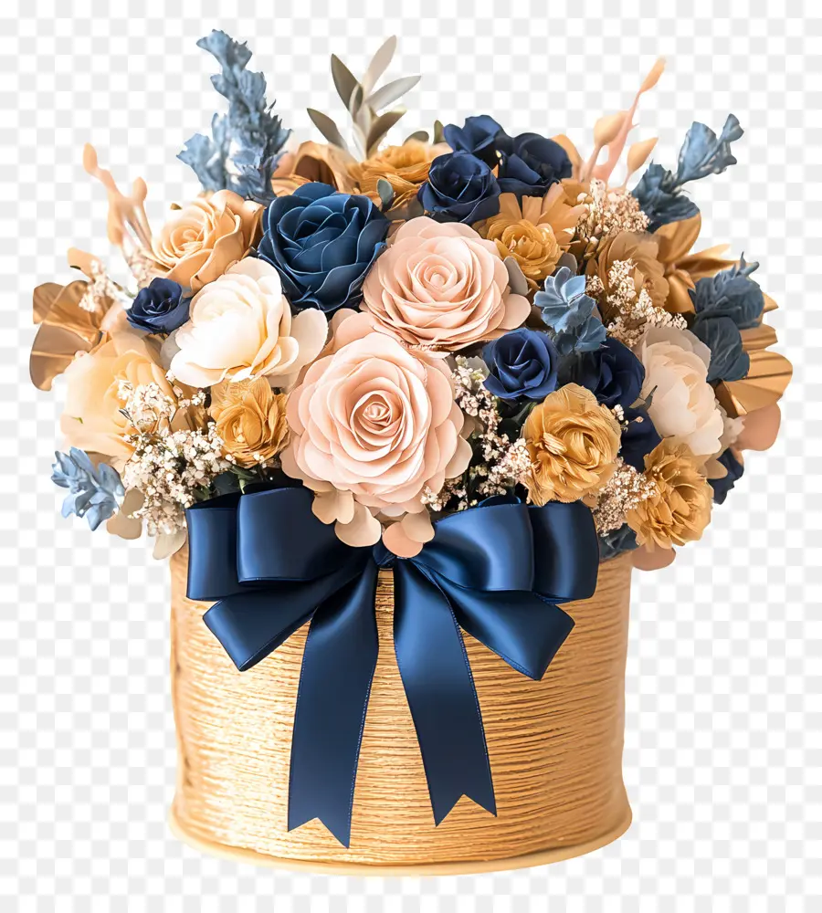 Panier De Fleurs D'anniversaire，Panier De Fleurs PNG