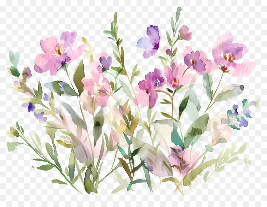 Fleurs Aquarelles，Peinture PNG