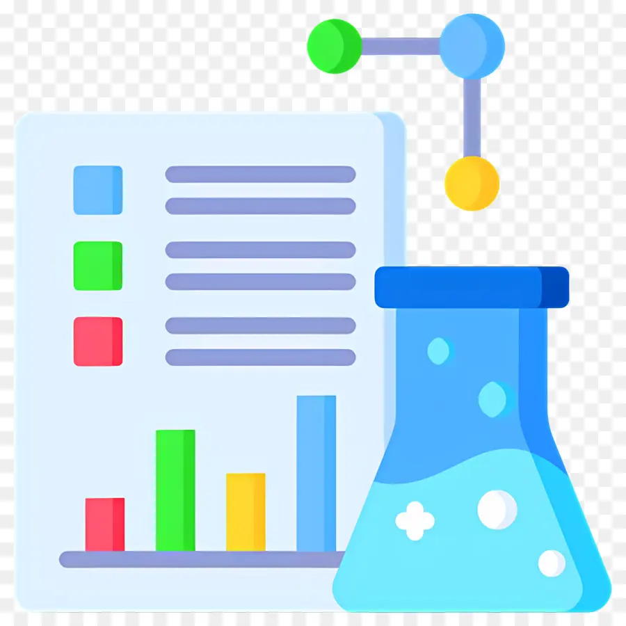 Laboratoire Scientifique，Bécher Et Tableau De Données PNG