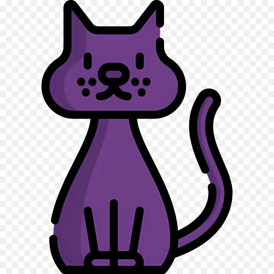 Chat D'halloween，Chat Violet PNG