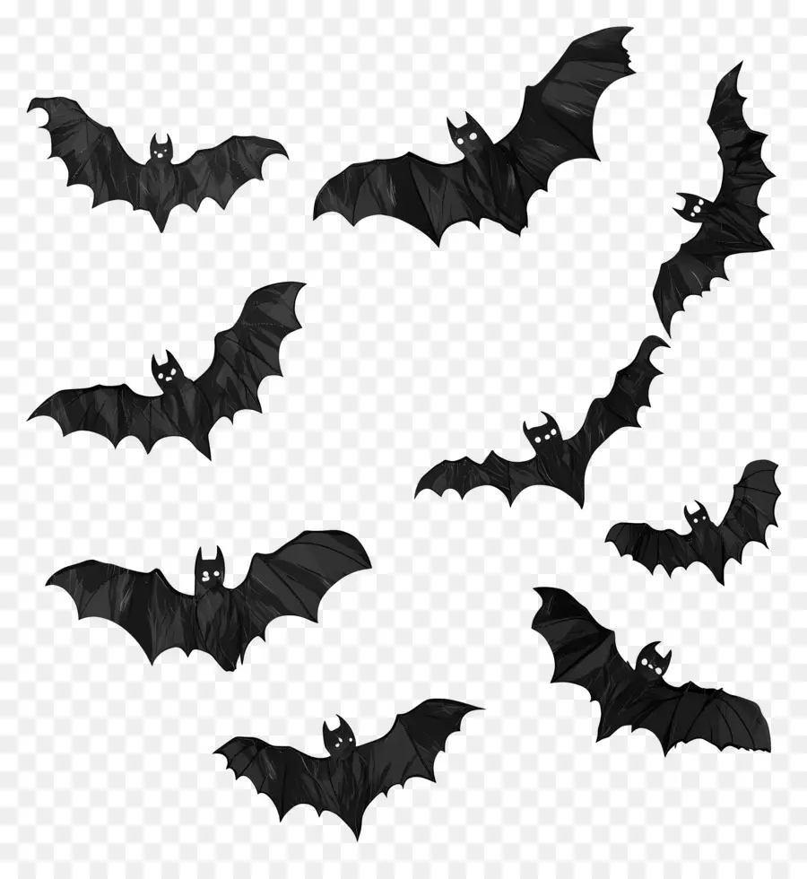 Chauves Souris D'halloween，Chauves Souris Noires PNG