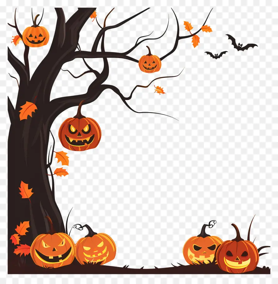 Arbre Halloween，Citrouilles D'halloween PNG