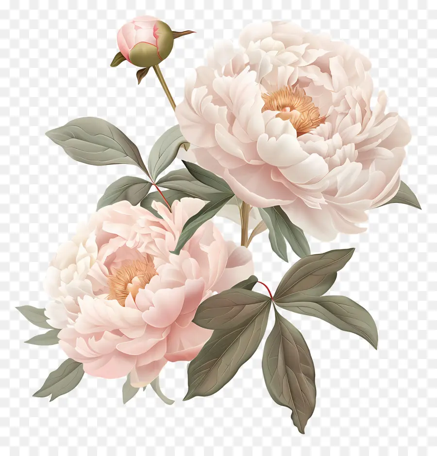 Bouquet De Pivoines，Pivoine PNG