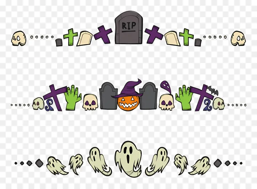 Frontière D'halloween，Frontières D'halloween PNG