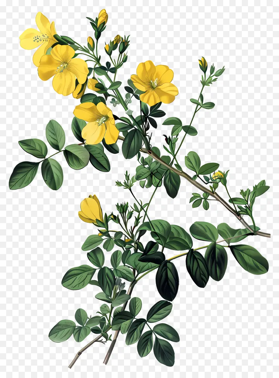 Pois De Sibérie，Plante à Fleurs Jaunes PNG