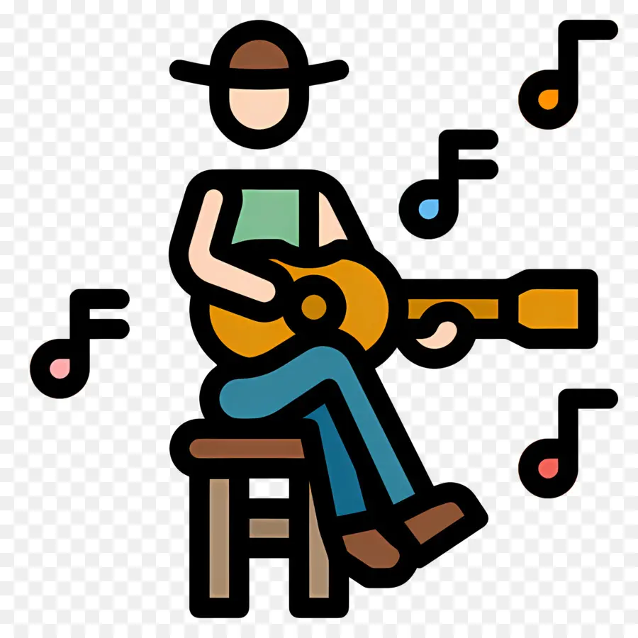 Musique Country，Guitariste PNG