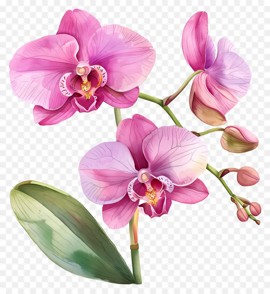 Fleur D'orchidée，Orchidées Violettes PNG