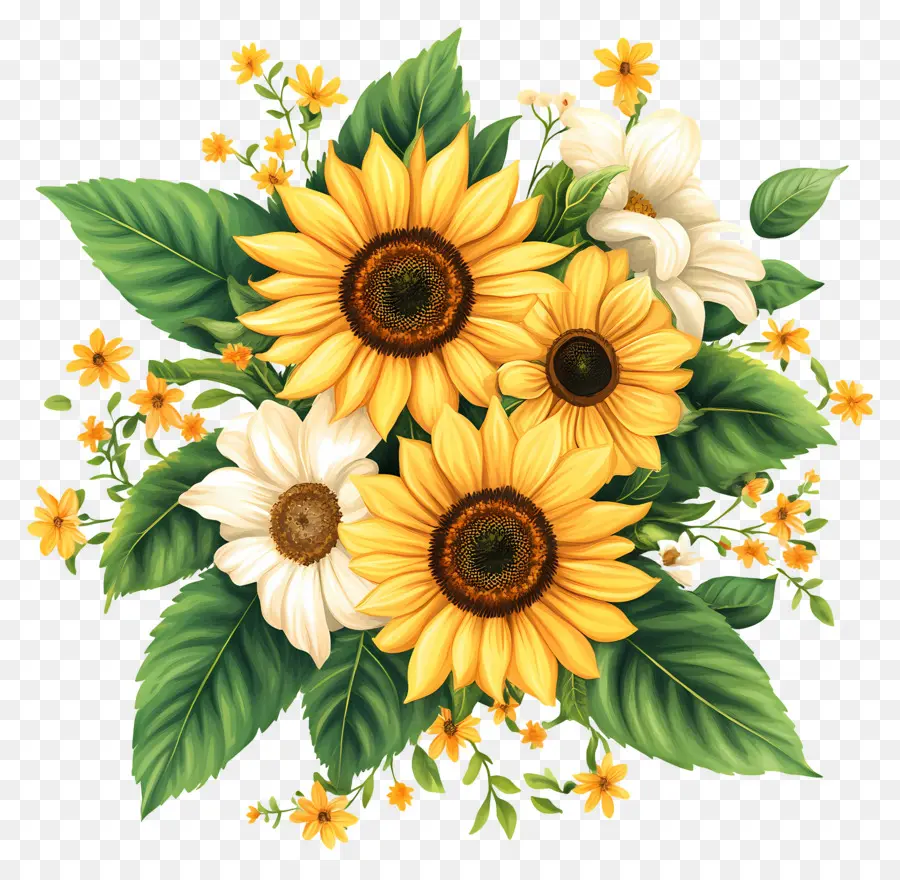 Bouquet De Tournesol，Tournesols PNG