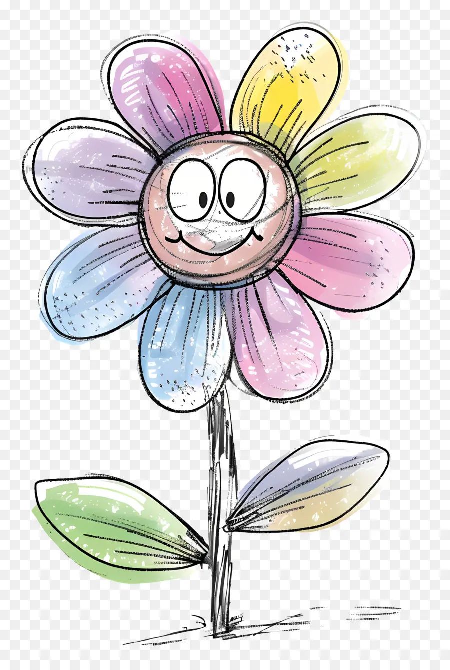 Fleur Emoji，Fleur Colorée PNG