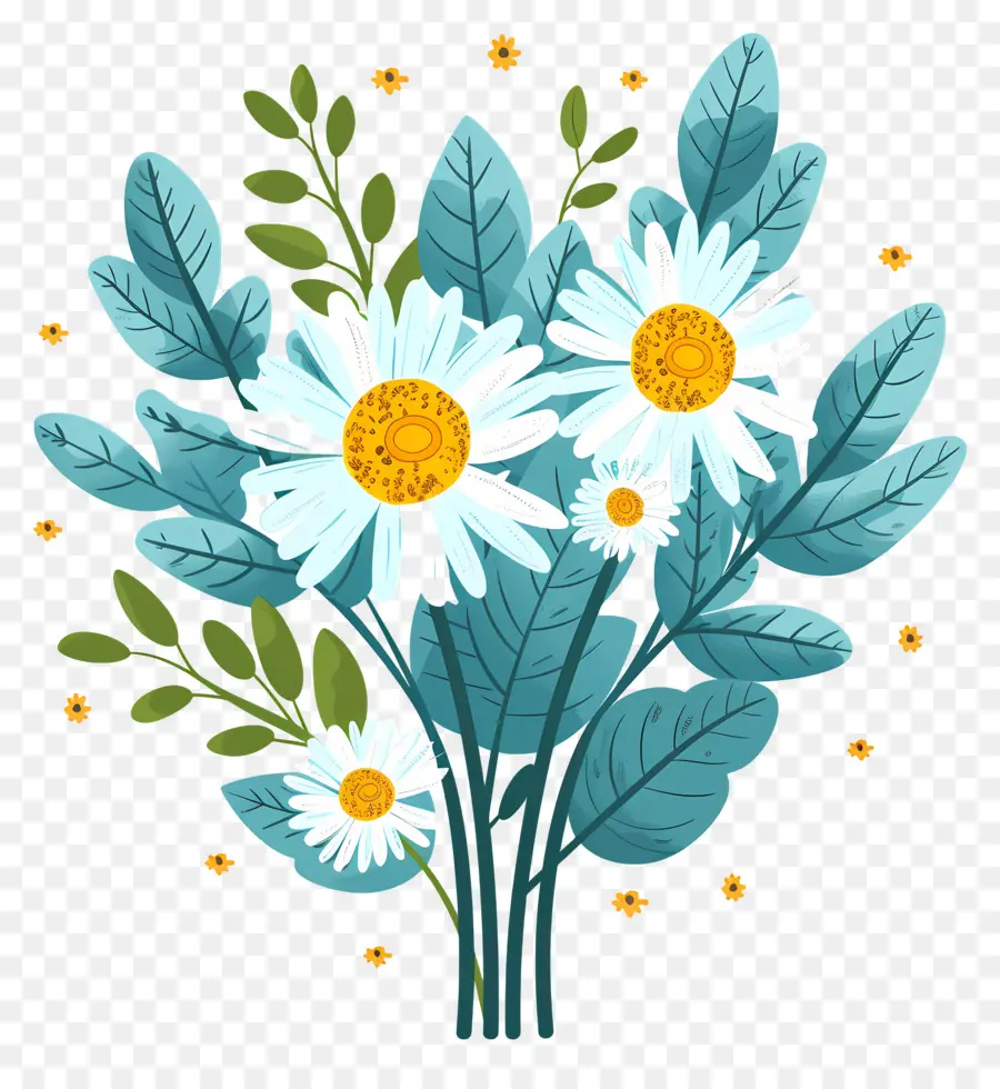 Fleurs De Marguerite，Fleurs Blanches PNG