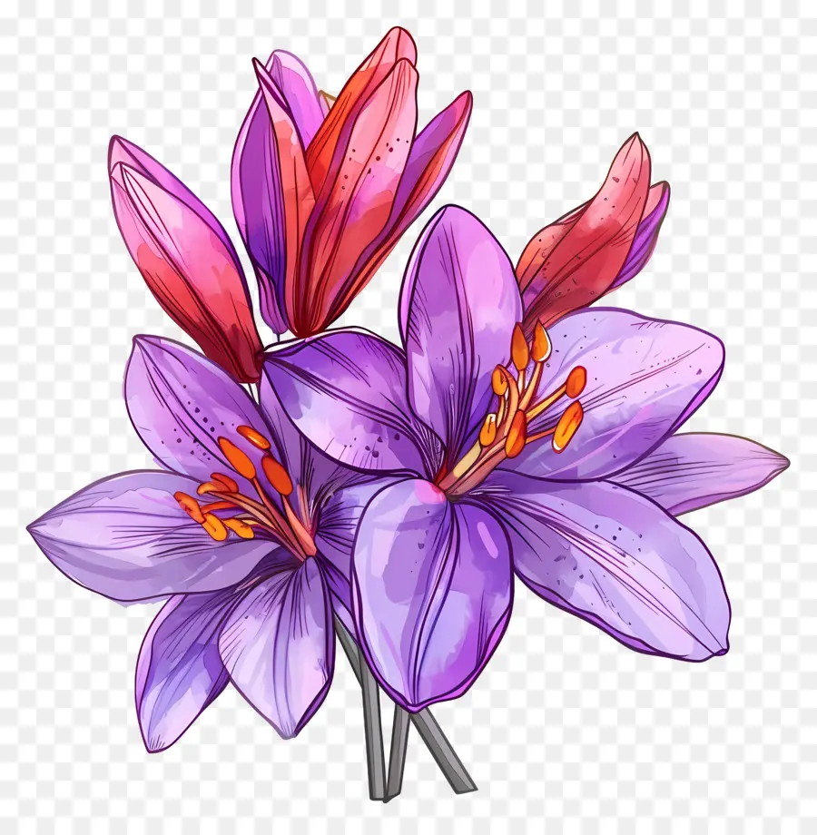 Fleurs De Safran，Fleurs PNG