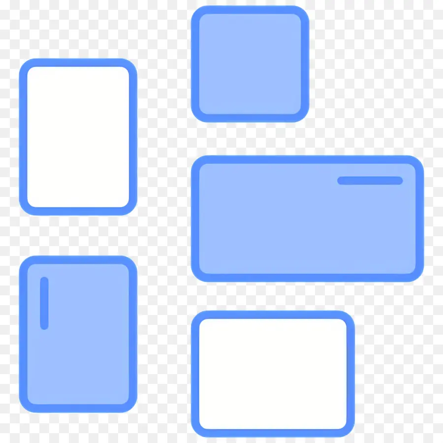 Cadres Photo，Rectangles Bleus PNG