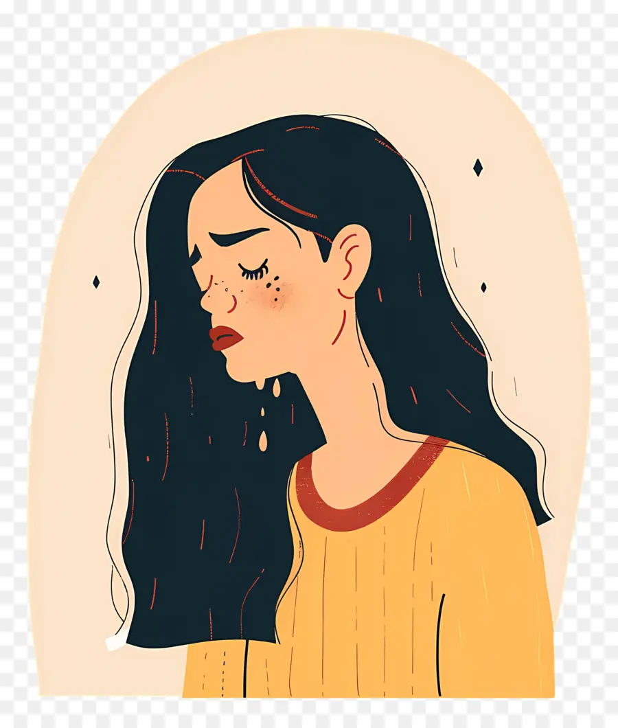 Femme Qui Pleure，Fille Triste PNG