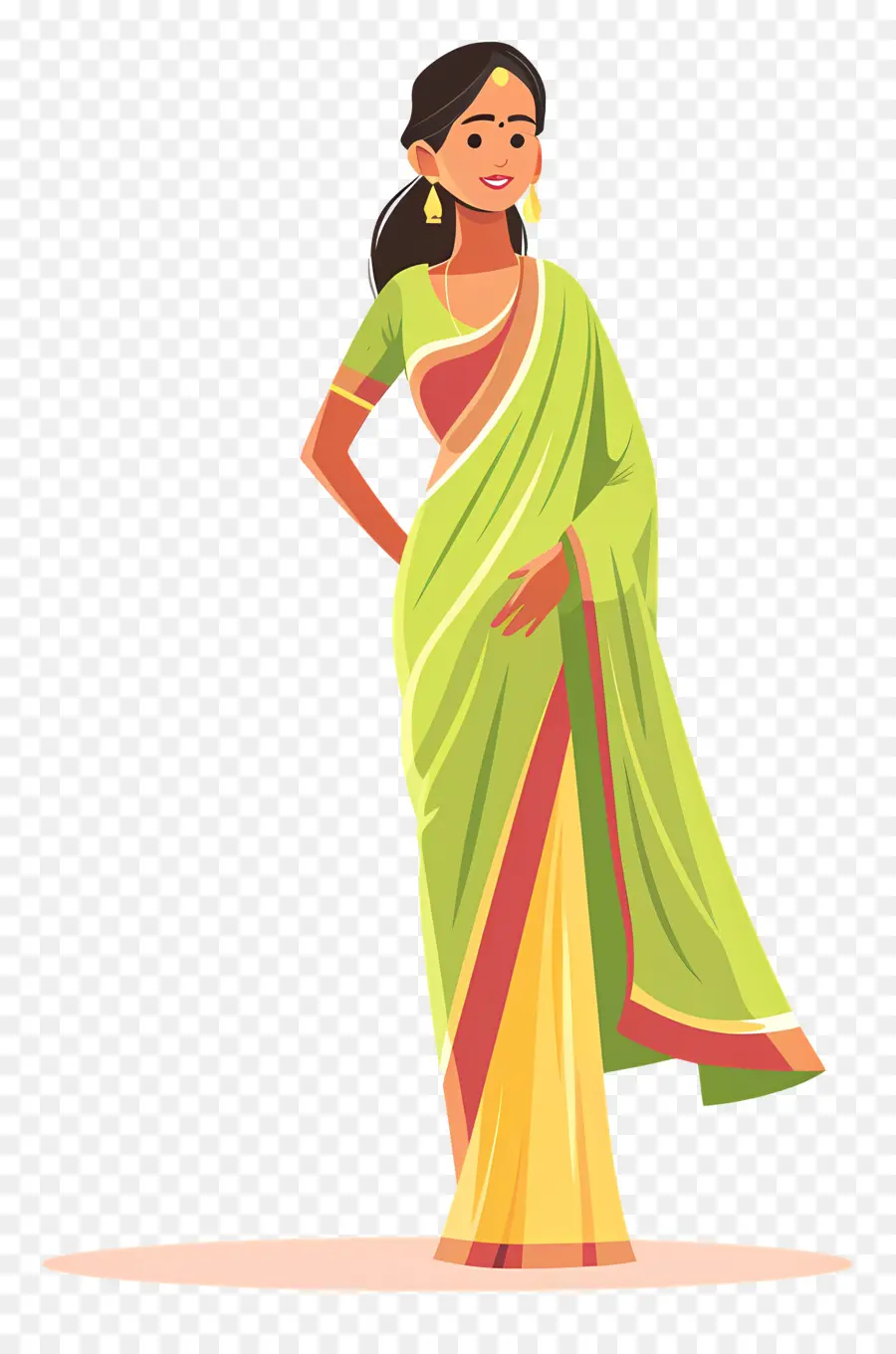 Sari Indien，Femme En Sari PNG