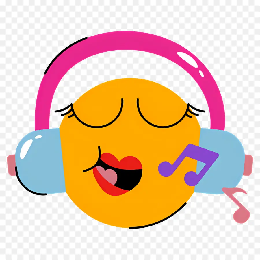 écouter De La Musique，Chanter Emoji PNG