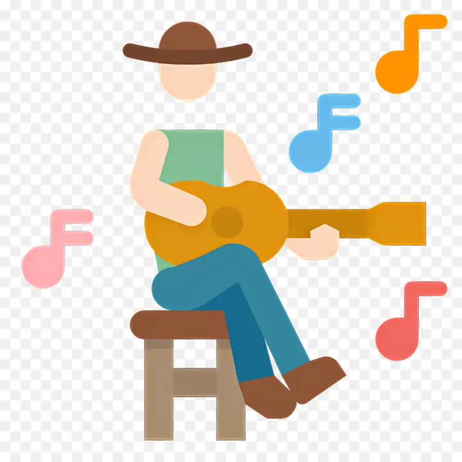 Musique Country，Guitariste PNG