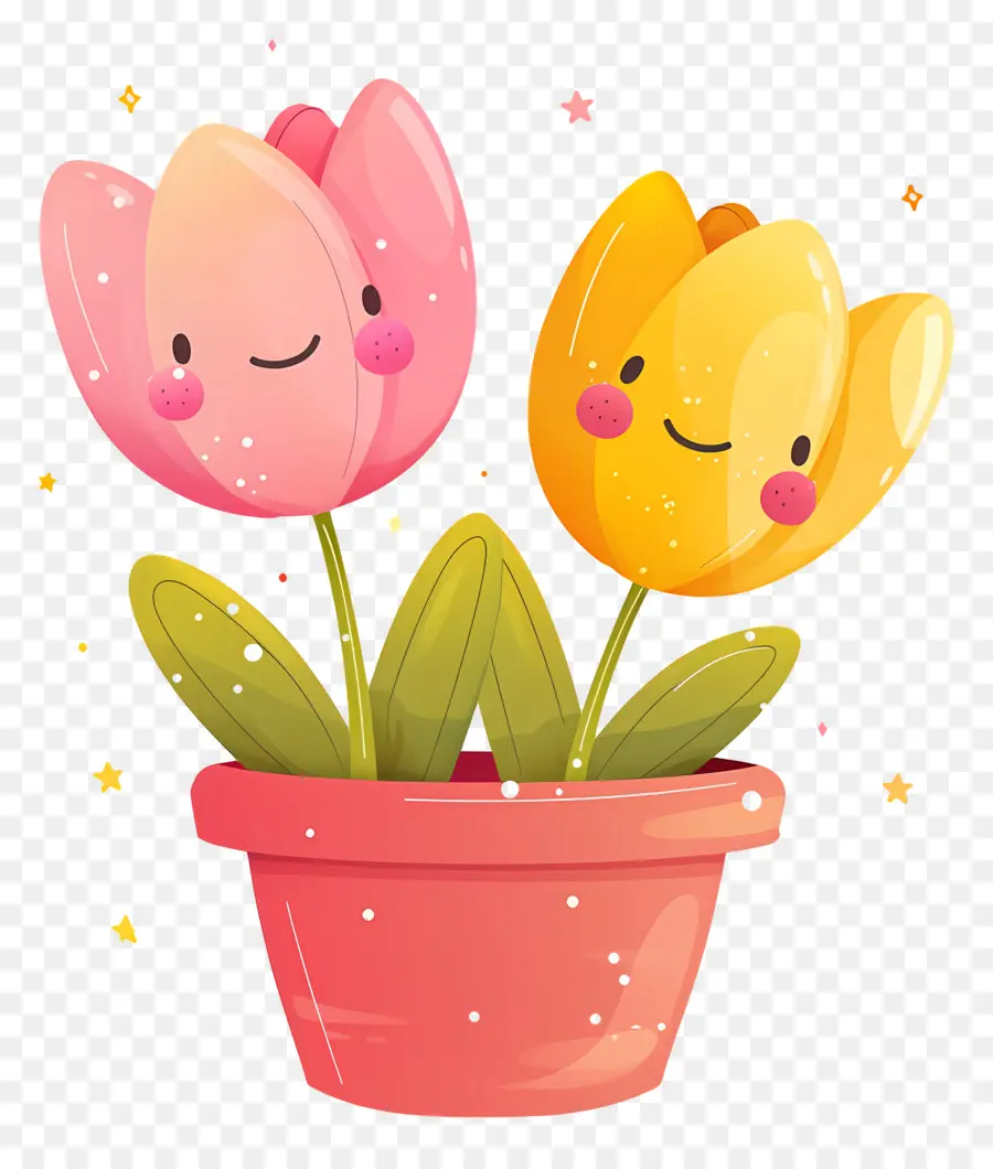 Fleur Emoji，Tulipes Mignonnes PNG