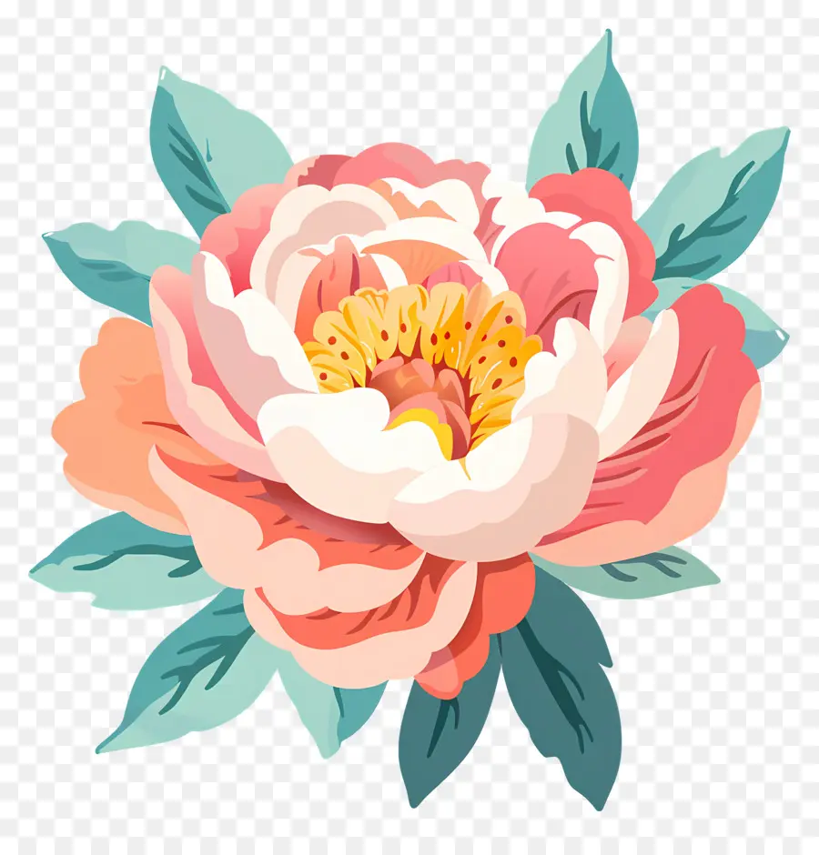 Fleur De Pivoine，Fleur Rose PNG