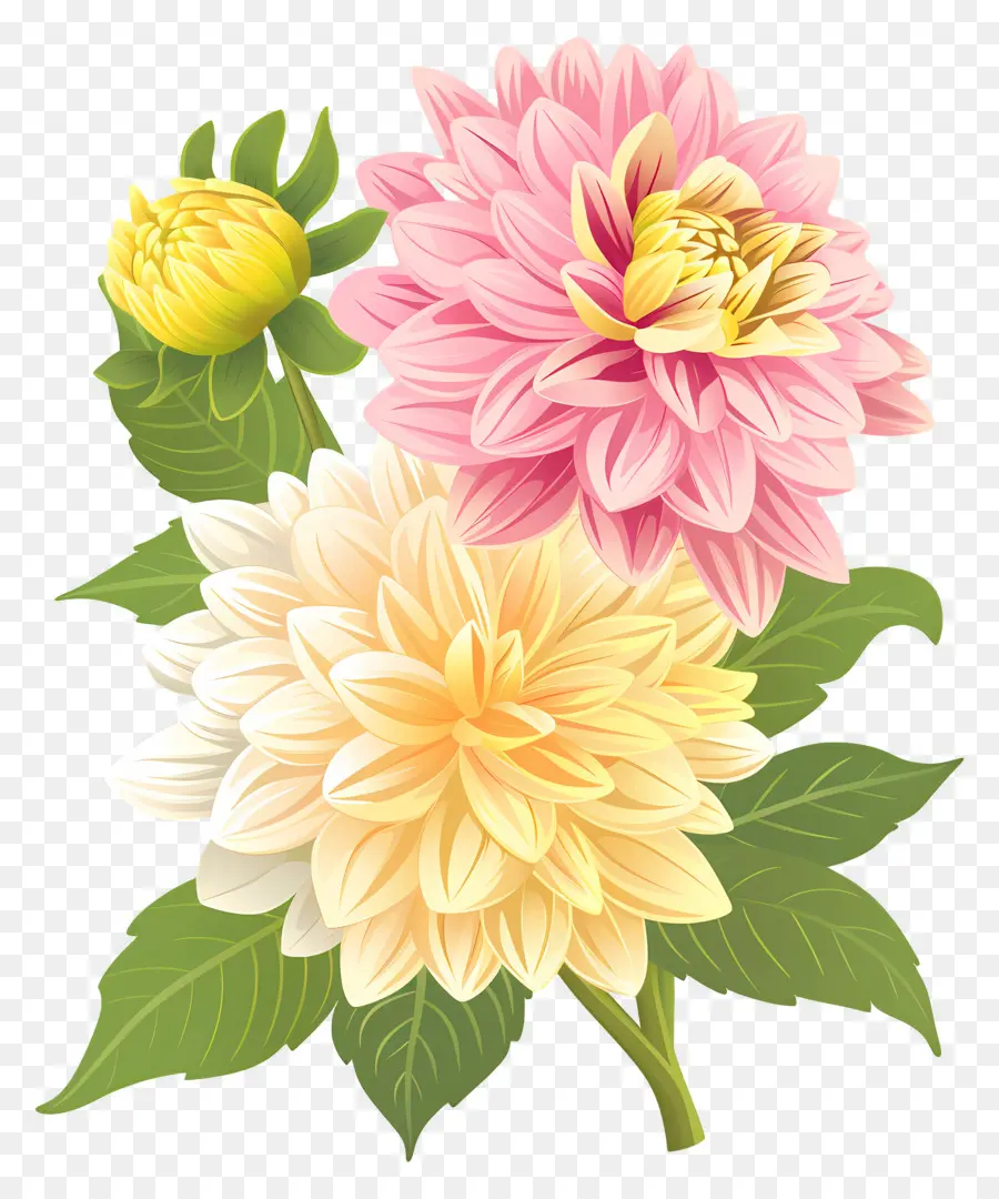 Fleur De Dahlia，Fleurs PNG