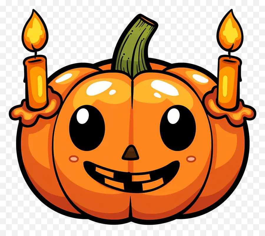 Bougies D'halloween，Citrouille PNG