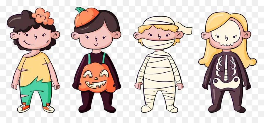 Enfants D'halloween，Enfants Déguisés PNG