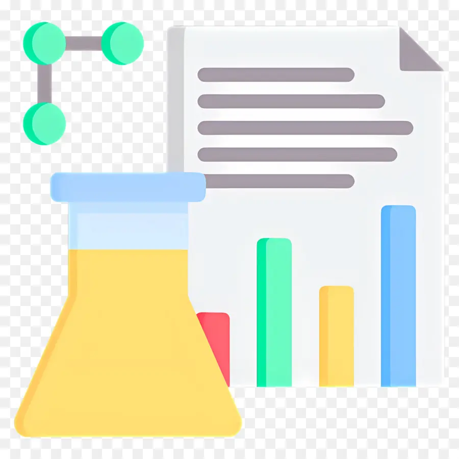 Laboratoire Scientifique，Bécher Et Tableau De Données PNG