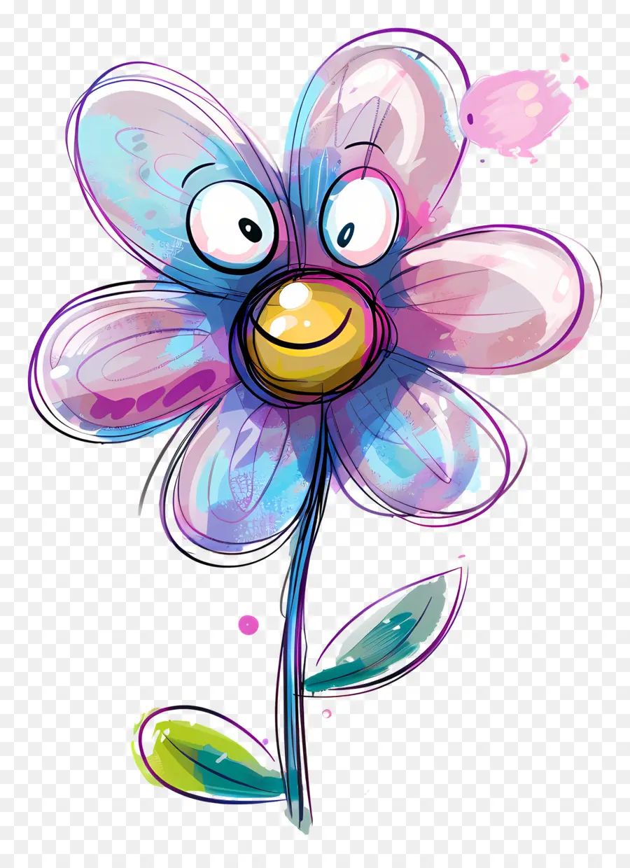 Fleur Emoji，Fleur Colorée PNG