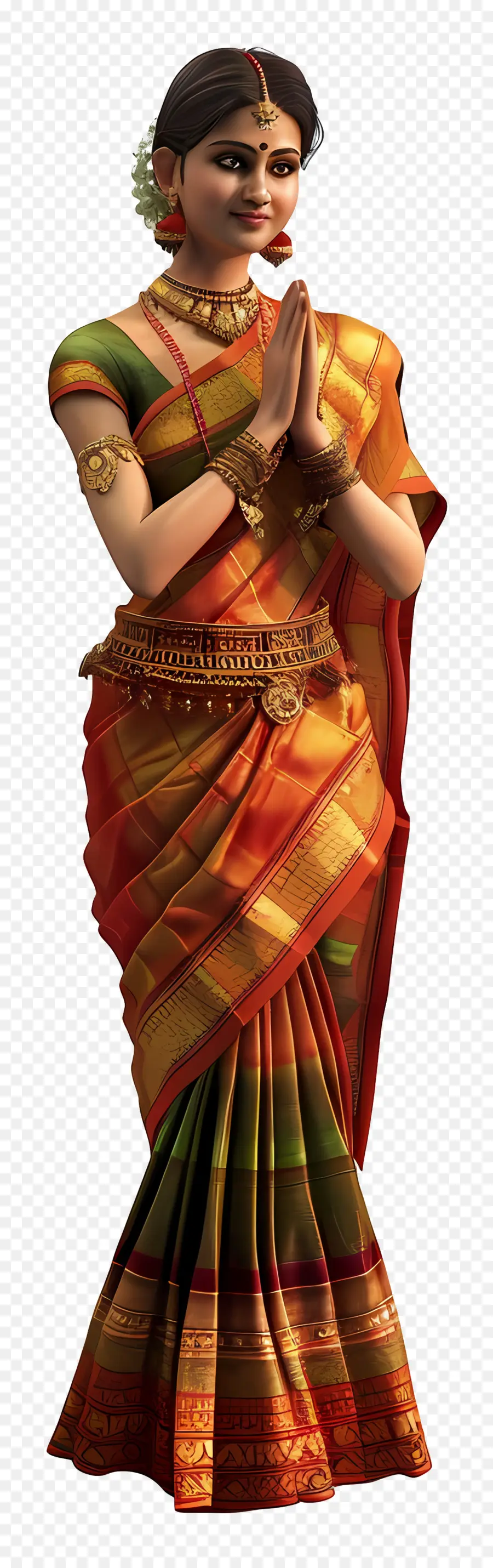 Robe Traditionnelle Indienne，Femme En Costume Traditionnel PNG