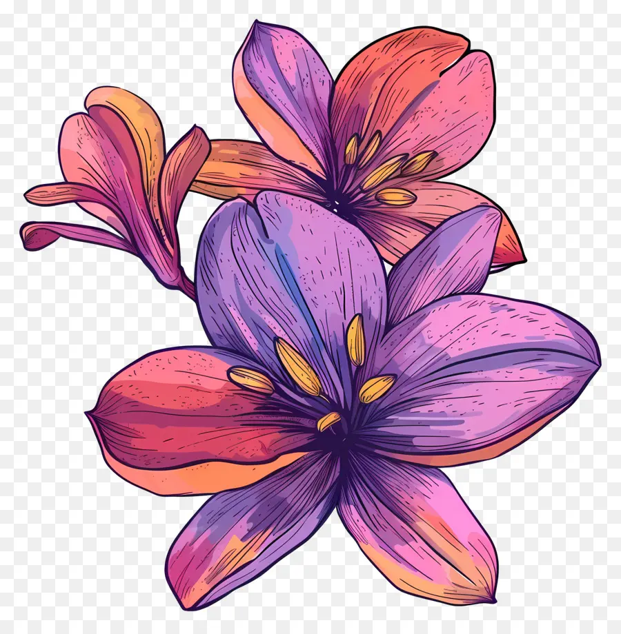 Fleurs De Safran，Fleurs PNG