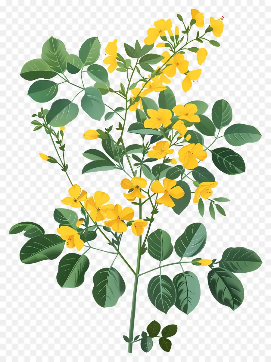 Pois De Sibérie，Plante à Fleurs Jaunes PNG