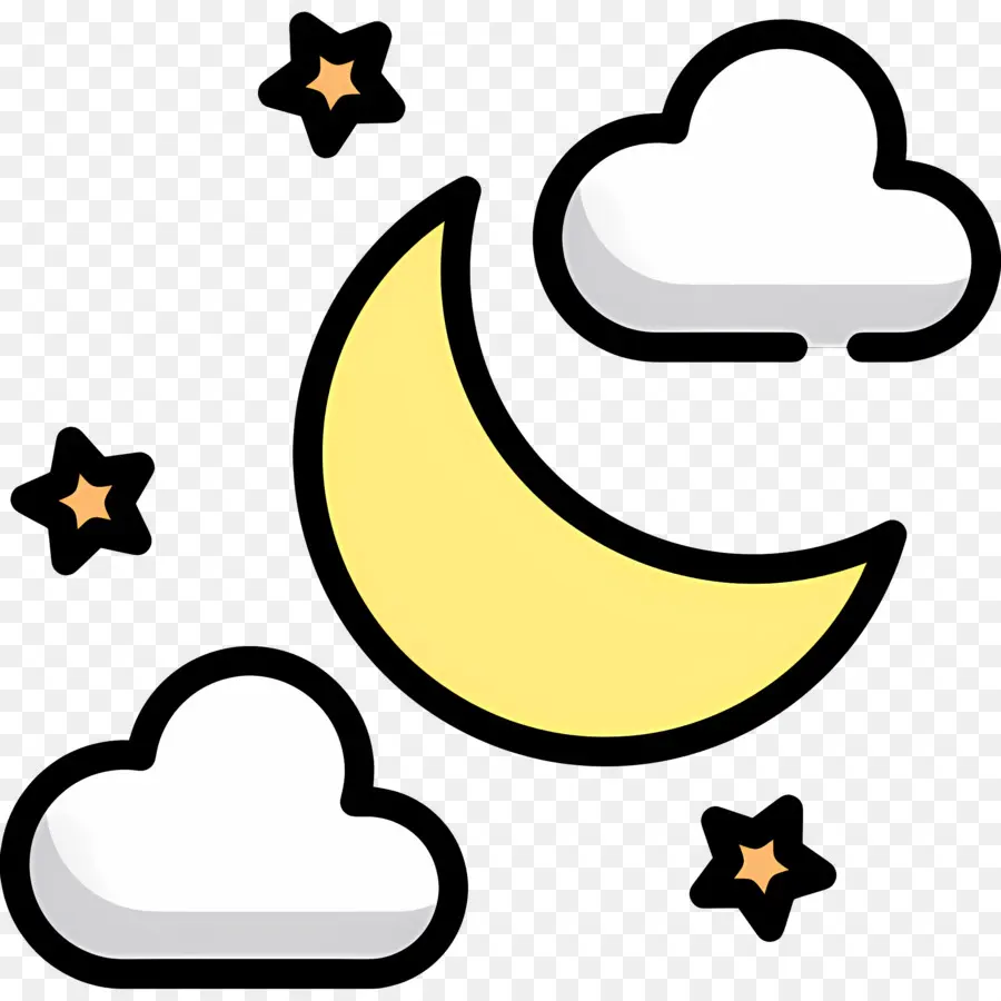 Nuages ​​​​de Lune，Lune Et Nuages PNG