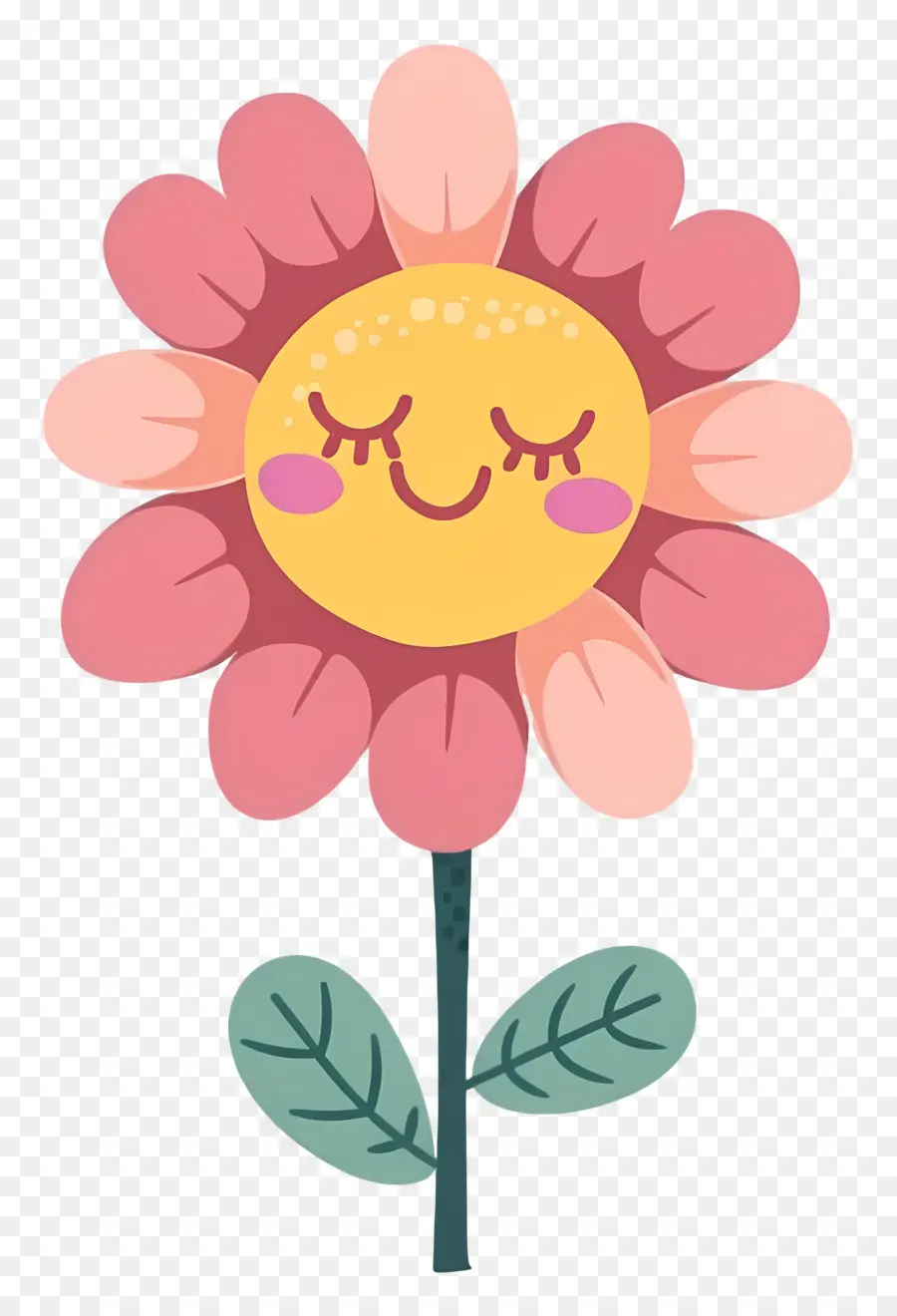 Fleur Emoji，Fleur Endormie PNG