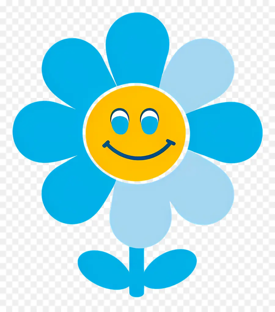 Fleur Emoji，Fleur Bleue PNG