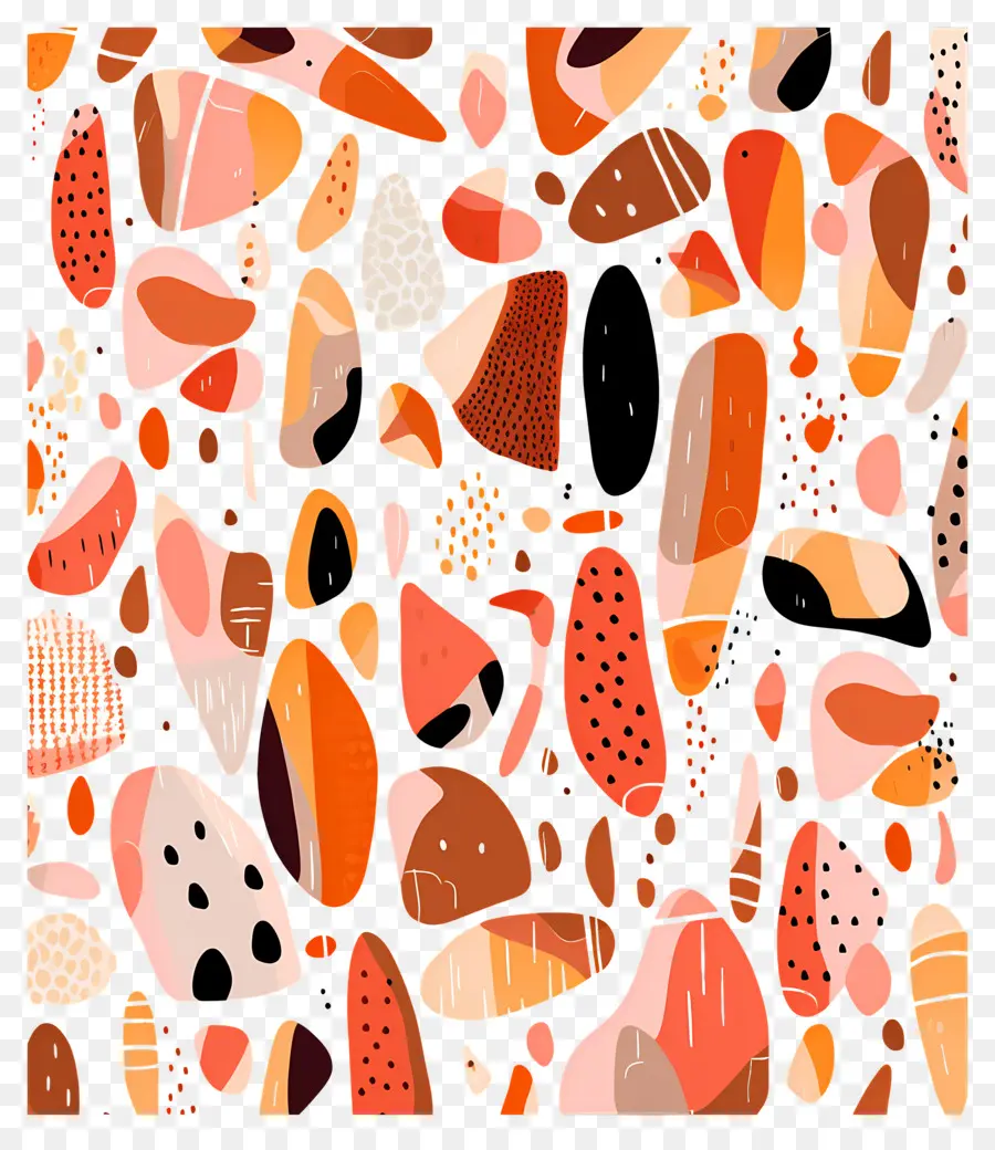 Fonds Abstraits，Formes Abstraites Orange Et Noires PNG