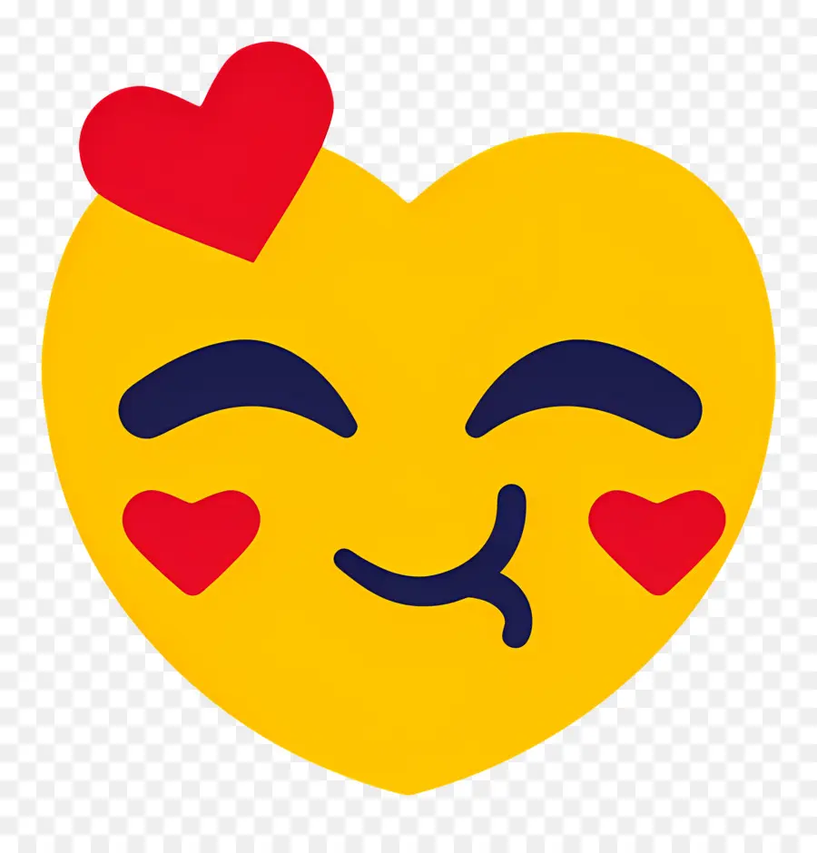 Bisou Smiley，Emoji Visage Clignotant PNG