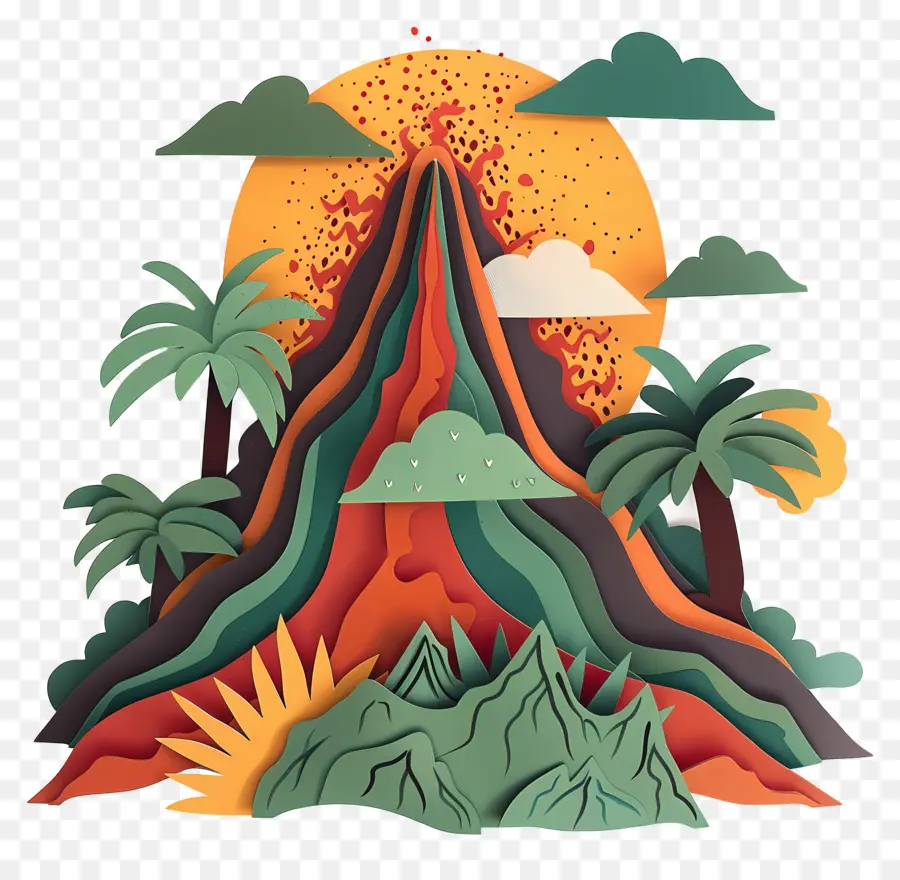 Fond Naturel，Volcan PNG