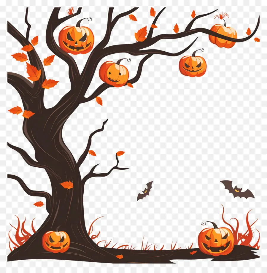 Arbre Halloween，Citrouilles D'halloween PNG