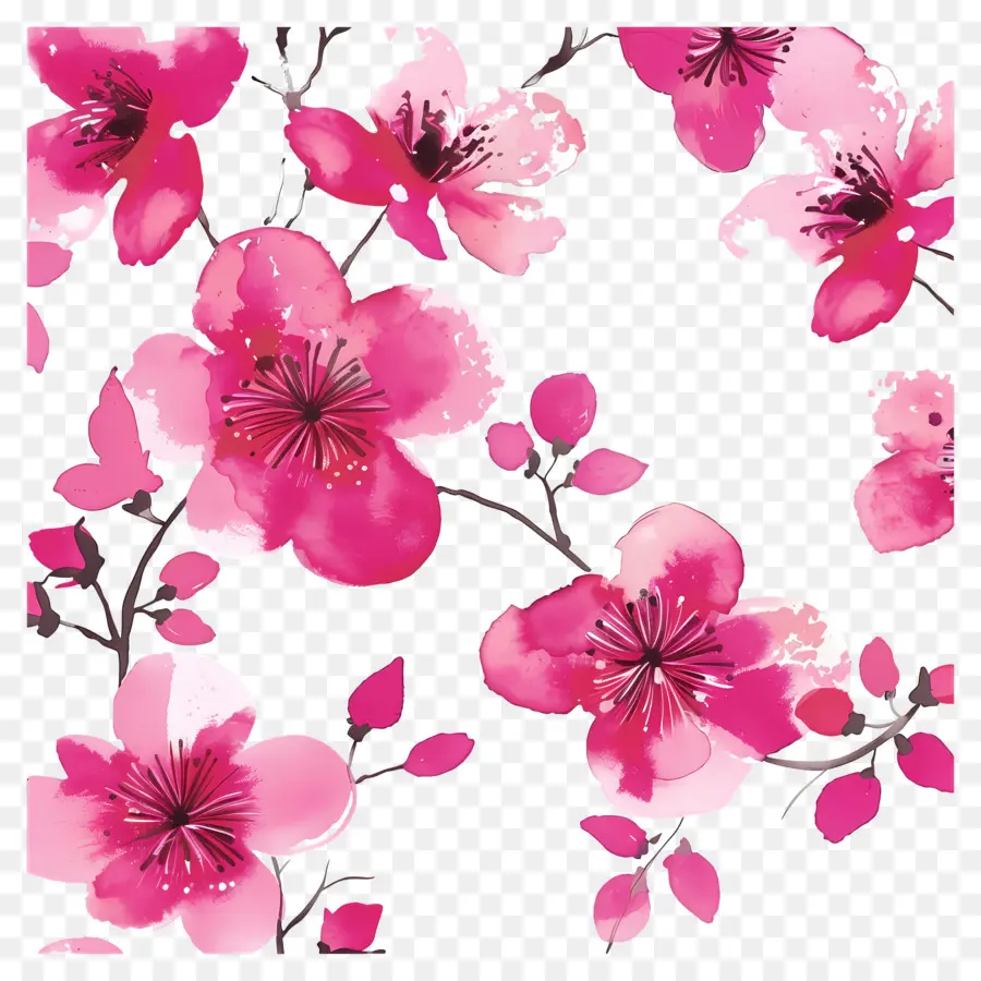 Fond Rose，Fleurs Roses PNG